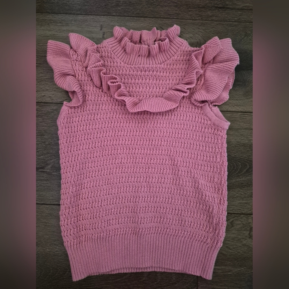 NEW Janie and Jack Ruffle Sweater Top Girl's Sz 6
